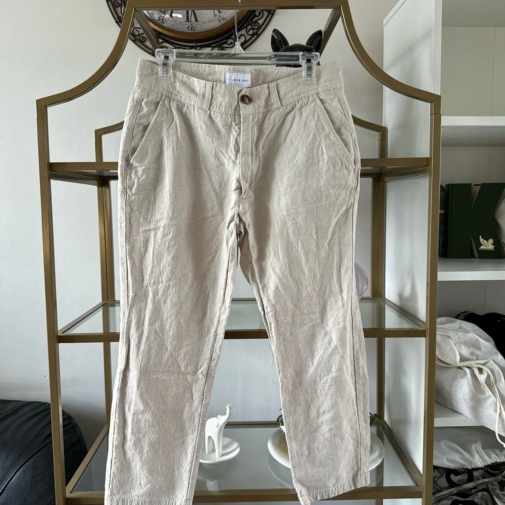 I Love Ugly Men's Cream Pants